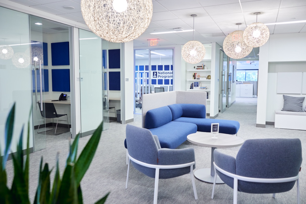  Office lounge area with seating