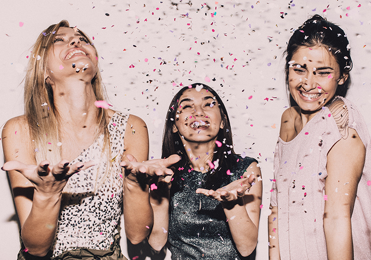 Guests enjoying custom event and confetti at Hard Rock Cafe