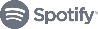 Gray spotify logo.