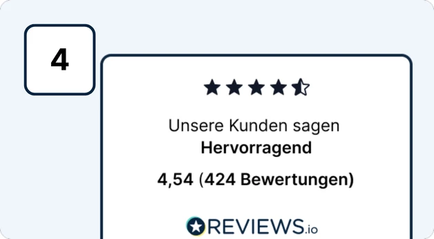 Screenshot of the review banner for egora.