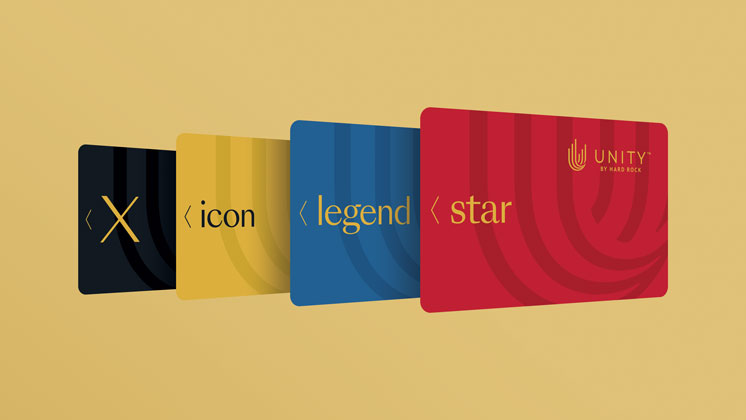 Unity by Hard Rock tiers: Star, Legend, Icon & X Unity by Hard Rock tiers: Star, Legend, Icon & X