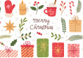 Merry Christmas Gift Boxes, Holly, and other Christmas Symbols