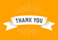 Thank You Banner Star Burst