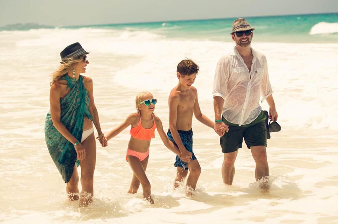 Family At The Beach Hard Rock Hotel Riviera Maya