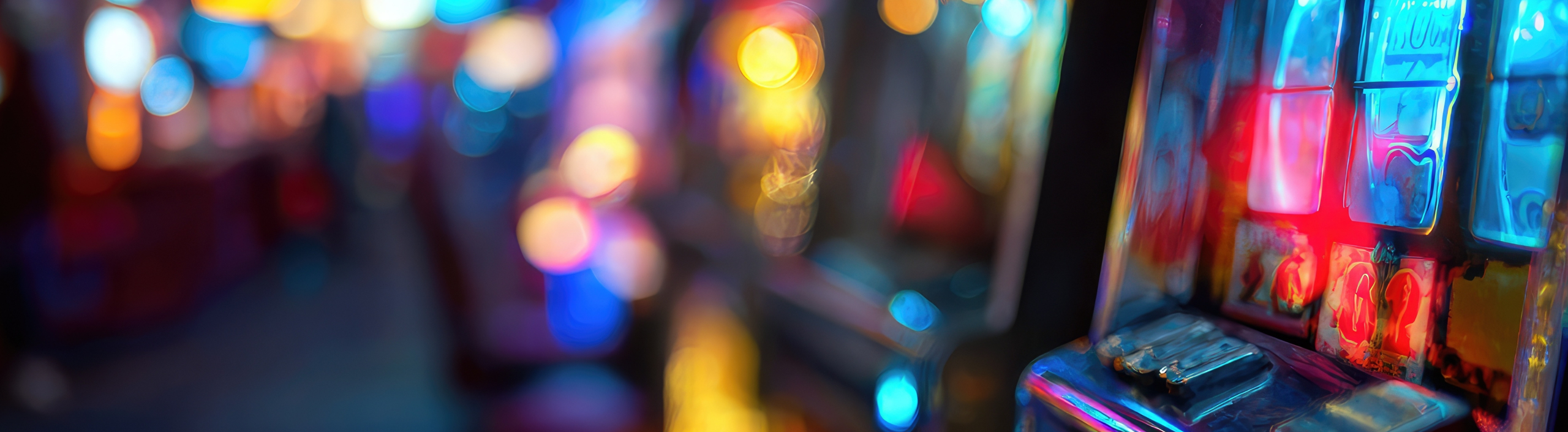 Abstract Image of Colorful Slot Machines