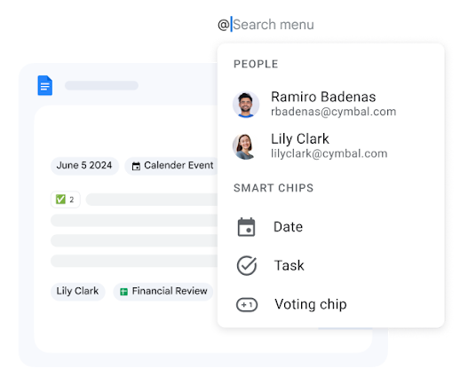Quickly populating a shared Google Doc with collaborators and content. 
