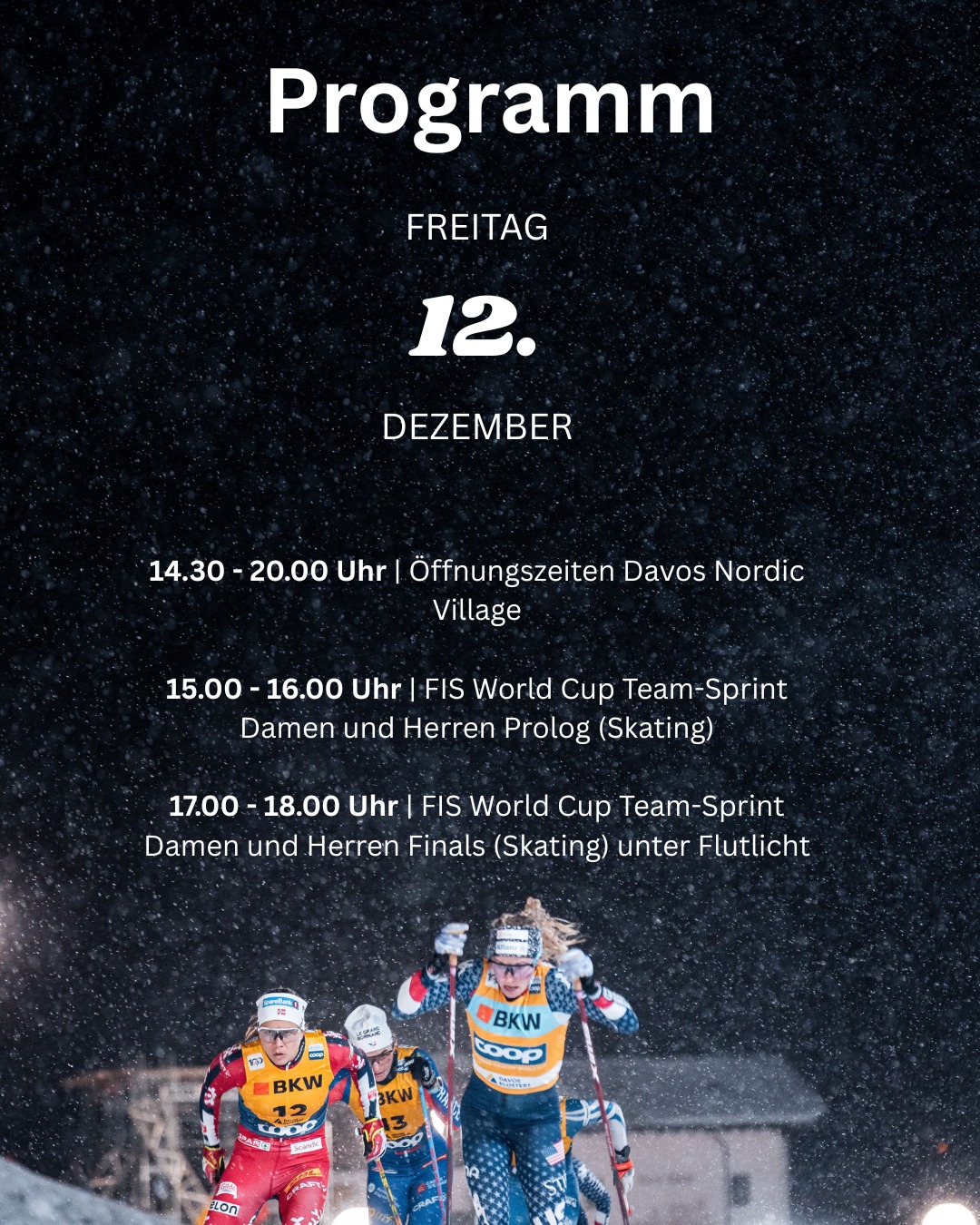 Davos Nordic 2025 alle Highlights auf einen Blick ✨ ❄️
➡️ Jetzt Tickets kaufen: https://ferienshop.davos.ch/de/events/466-coop-fis-langlauf-weltcup-2025-davos-nordic
Mehr Infos gibt’s auf https://www.davosnordic.ch/
#davosnordic #FIS #DavosKlosters #swissski #graubünden #coop #legruyère #certina #extra #skechers #bwk #sunrise #radiogrischa #swisslos