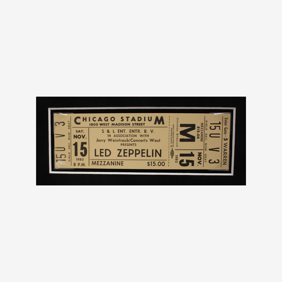 Limited Edition Led Zeppelin Framed Concert Ticket Collage image number 2
