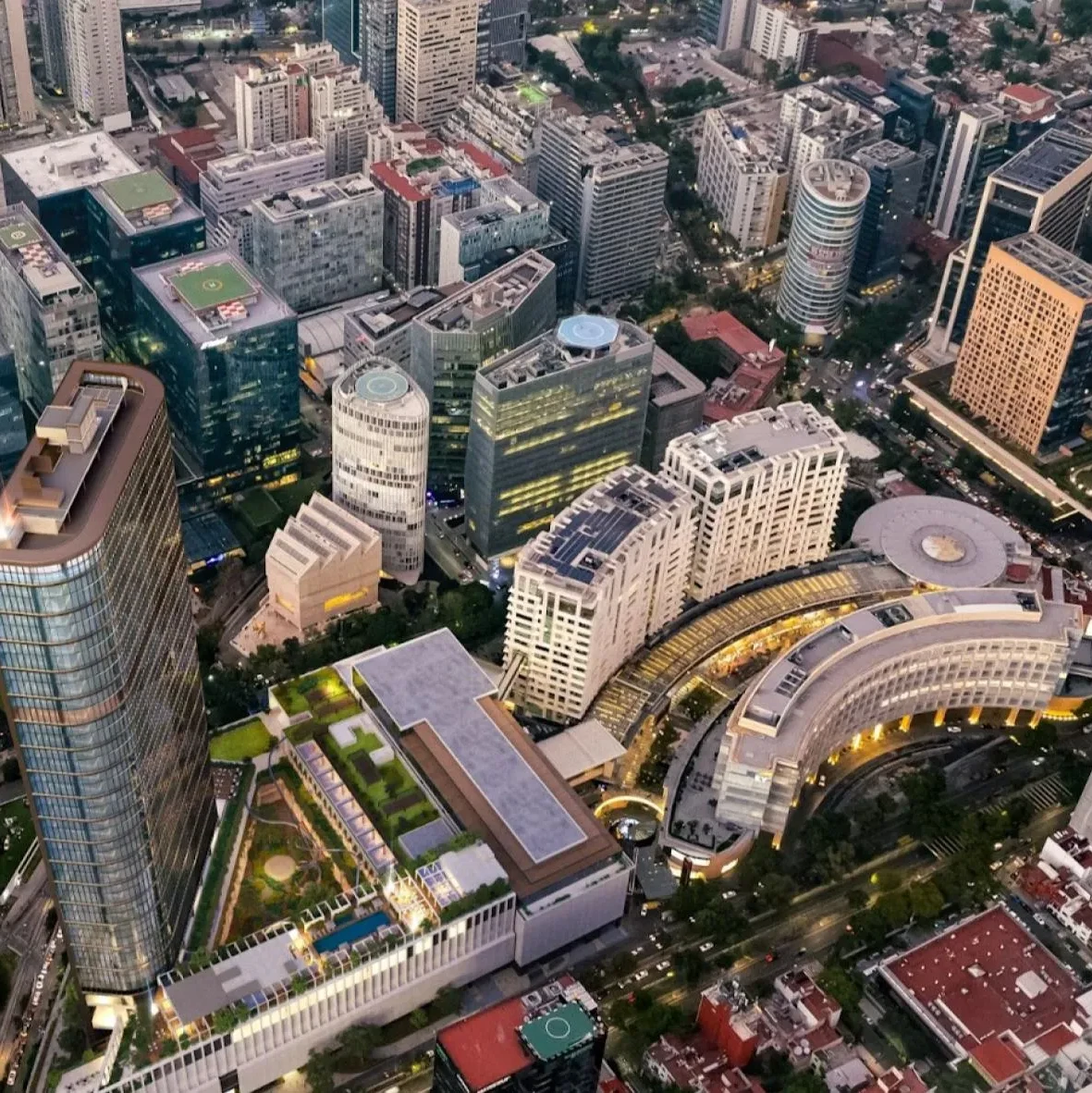 Air view of the new Mexico City office.