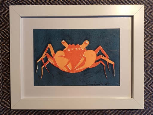 [PR/04820] Mr. Crab Krebs Linolschnitt
