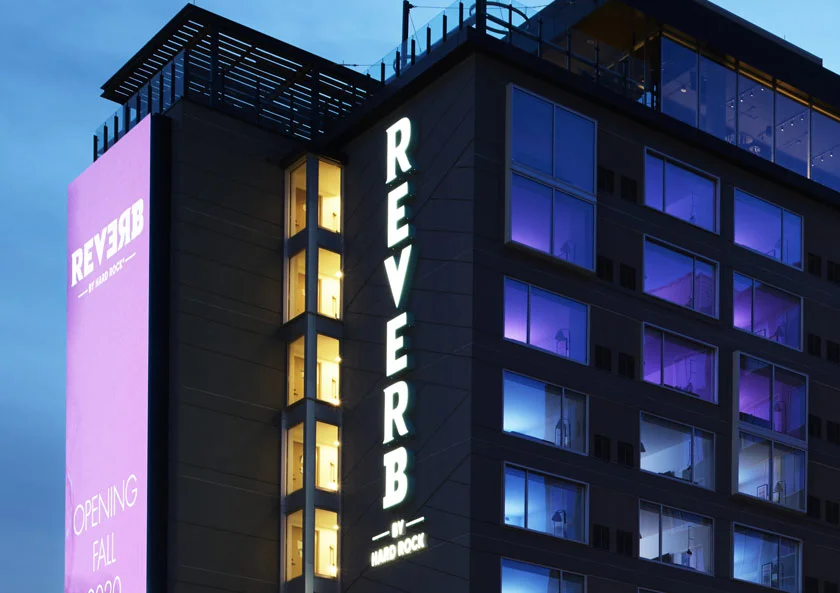 REVERB by Hard Rock signage
