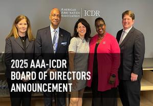 2025 AAA-ICDR Board of Directors Announcement